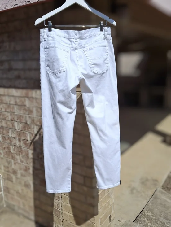 Lucky Brand Sienna Cigarette Cropped Denim White Jeans Women Size 29 - Picture 7 of 16